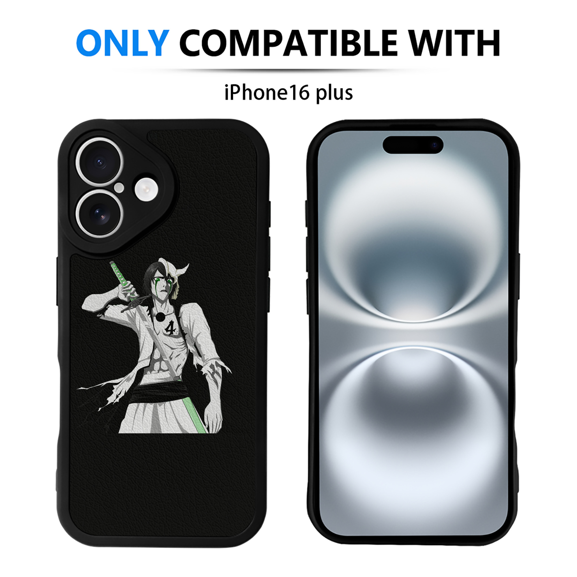 （画像用） ブリーチ ウルキオラ·シファー BLEACH Ulquiorra cifer 【iPhone 16シリーズ対応】シリコンスマホケース（レザー調） 材質：シリコン